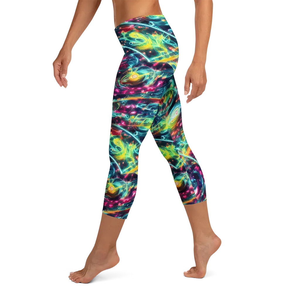 Afterdark Aurora on Capri Leggings — Left