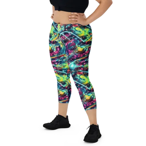 Afterdark Aurora on a Capri Leggings