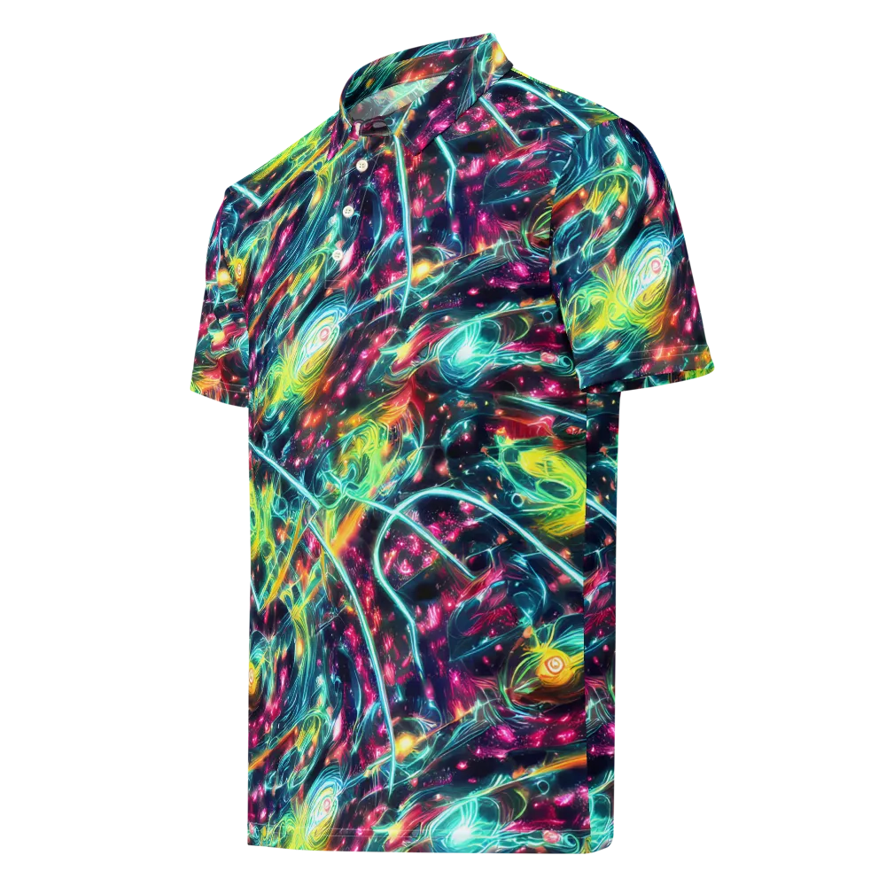 Afterdark Aurora on Men's Slim Fit Polo Shirt — Left Front