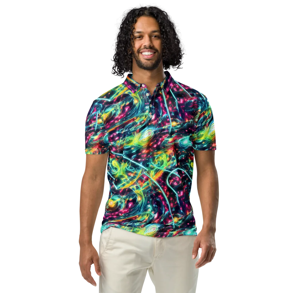 Afterdark Aurora on Men's Slim Fit Polo Shirt — Front
