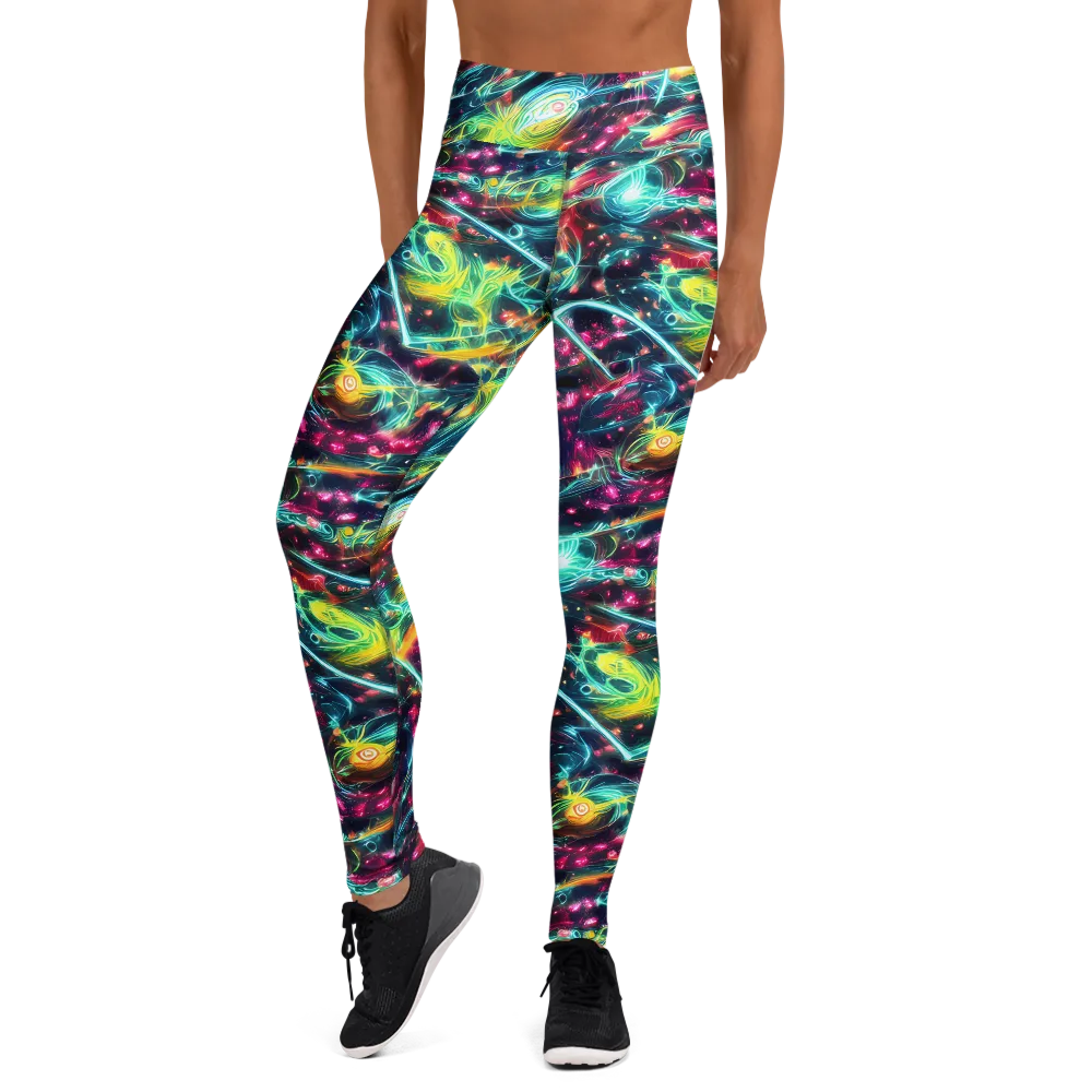 Afterdark Aurora on Yoga Leggings — Front