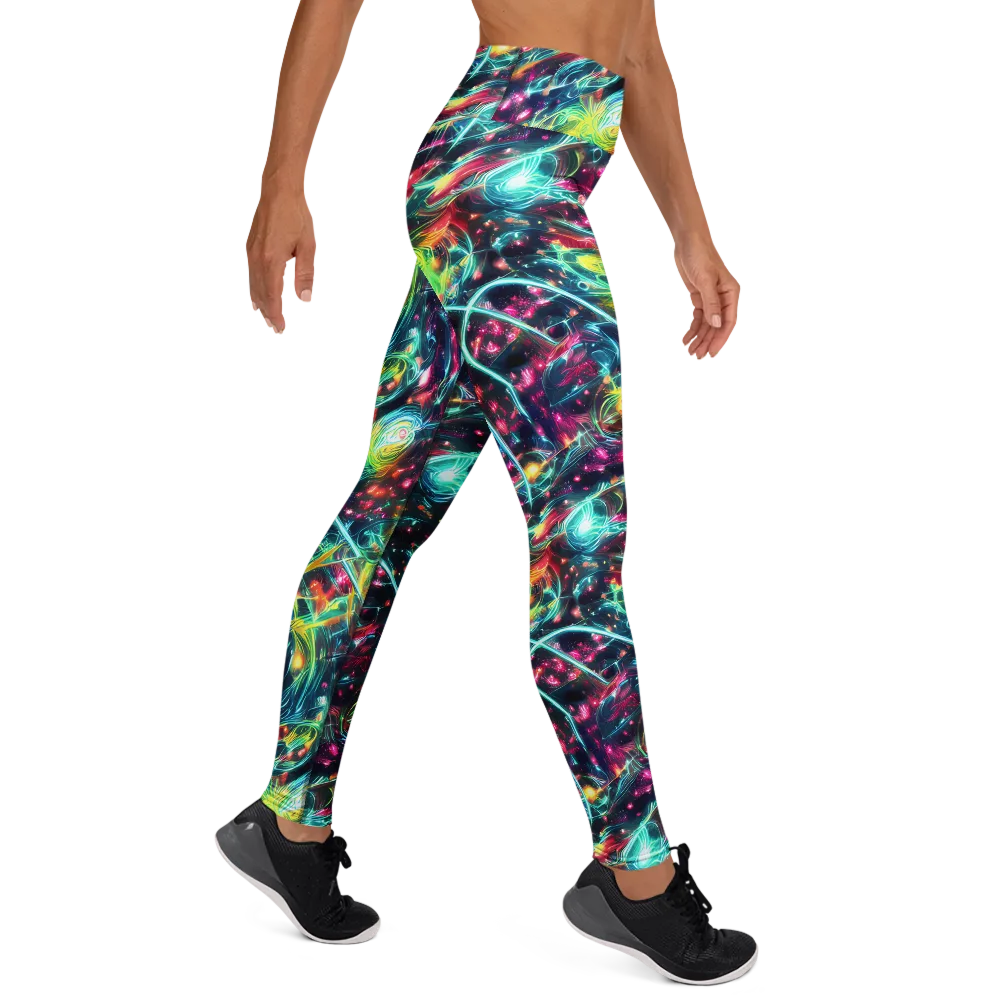 Afterdark Aurora on Yoga Leggings — Right
