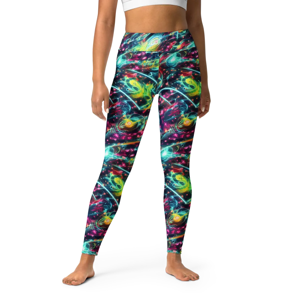 Afterdark Aurora on Yoga Leggings — Front