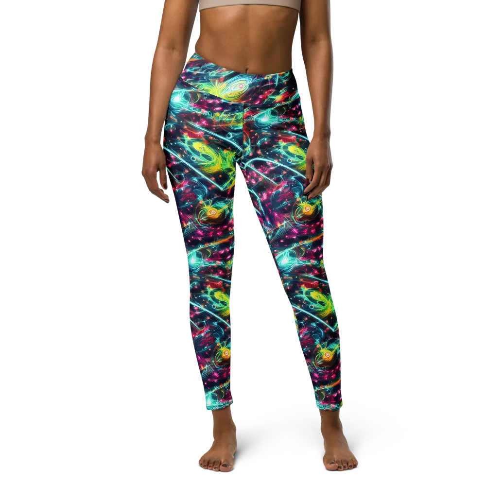 Afterdark Aurora on Yoga Leggings — Front