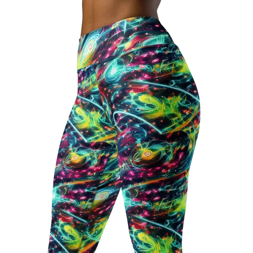 Afterdark Aurora on a Yoga Leggings