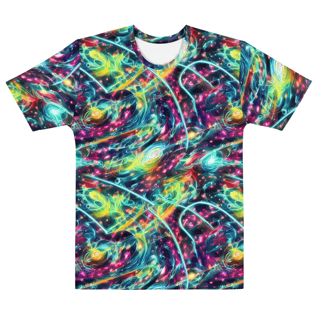 Afterdark Aurora on Men's Cotton Crew Neck T-Shirt — Front