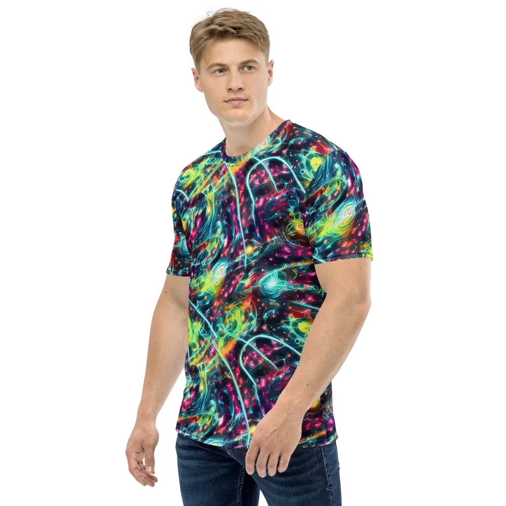 Afterdark Aurora on Men's Crew Neck T-Shirt — Left