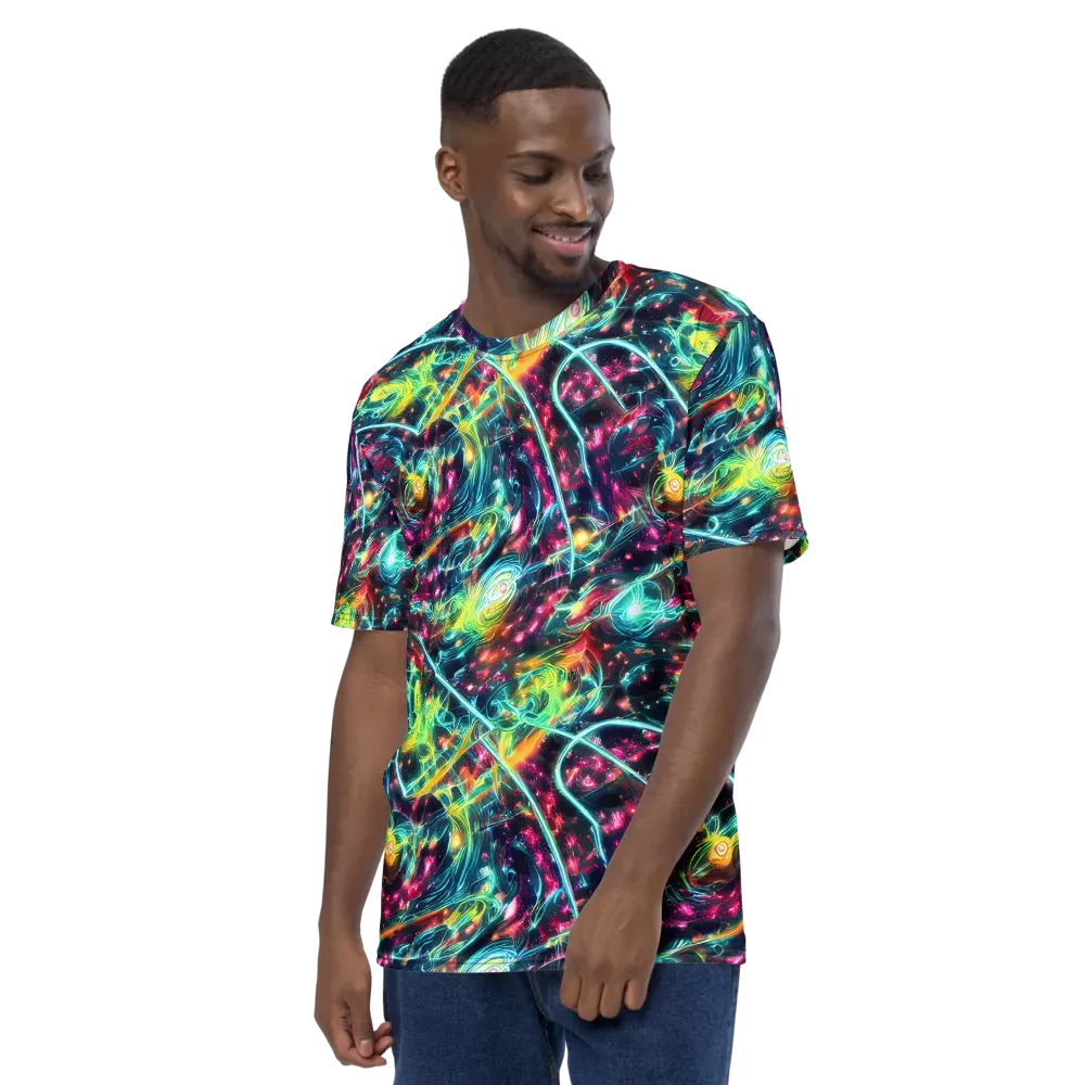 Afterdark Aurora on Men's Crew Neck T-Shirt — Left