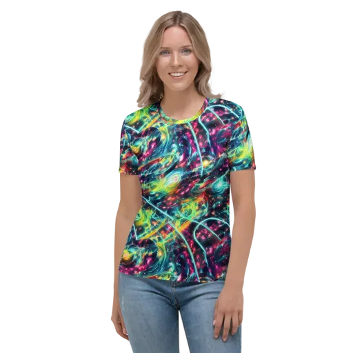 Afterdark Aurora on a Women's Crew Neck T-Shirt