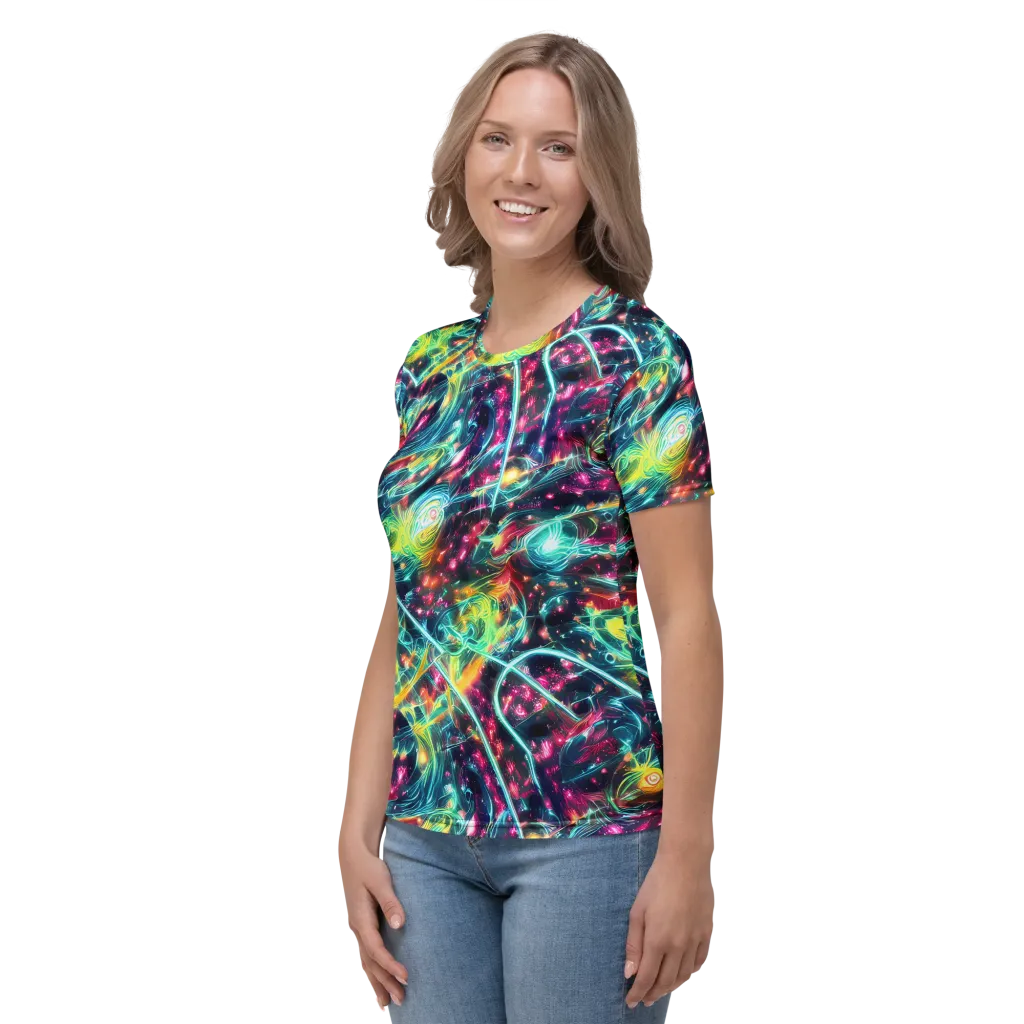 Afterdark Aurora on Women's Crew Neck T-Shirt — Left