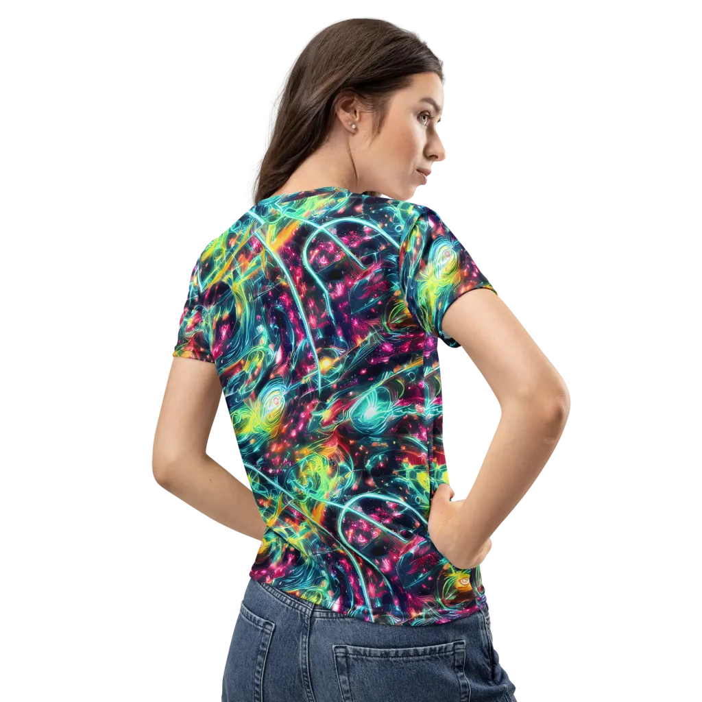 Afterdark Aurora on Women's Crew Neck T-Shirt — Back