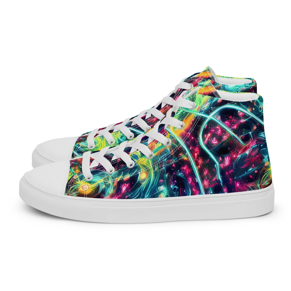 Afterdark Aurora on Women's High Top Canvas Shoes — Left