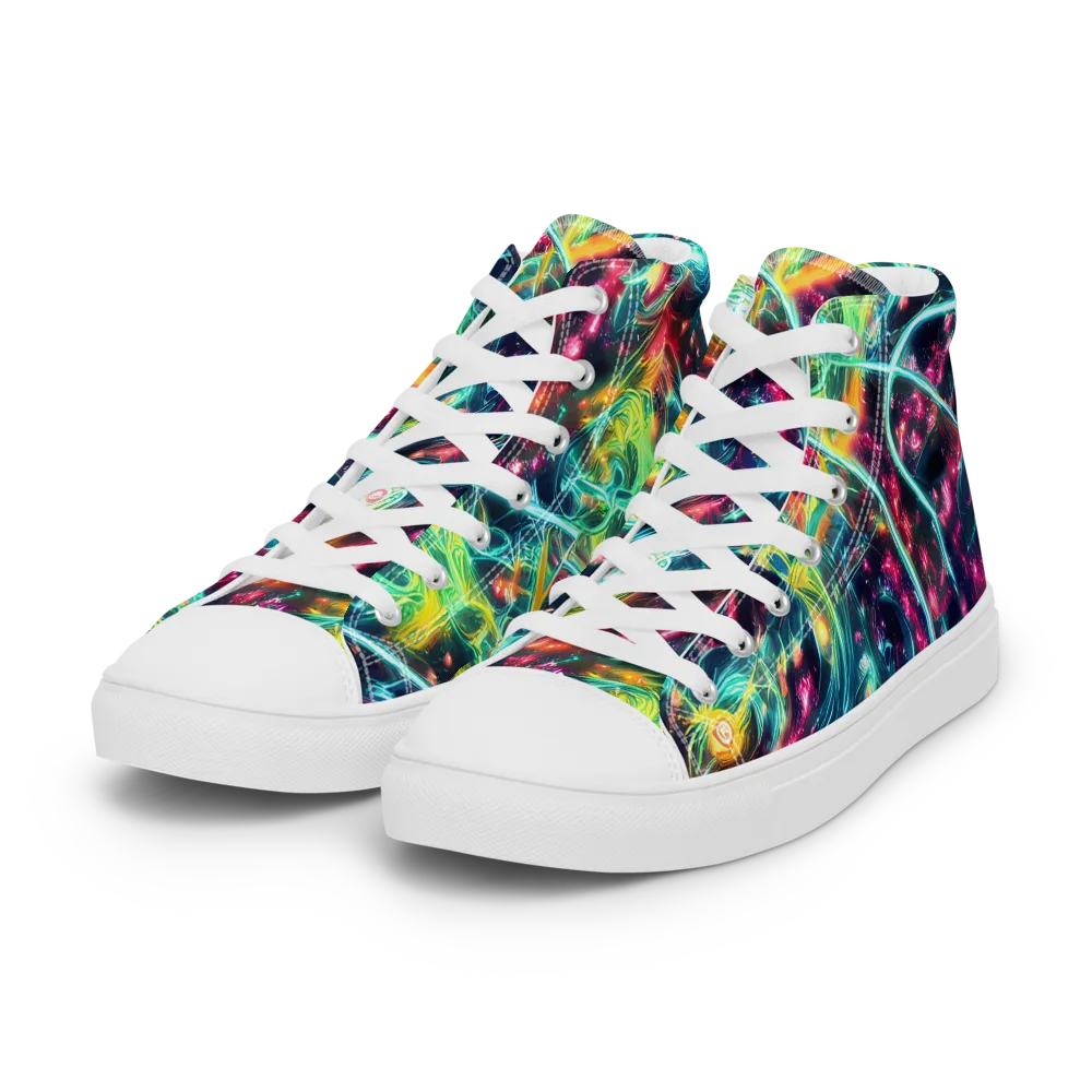 Afterdark Aurora on Women's High Top Canvas Shoes — Left Front