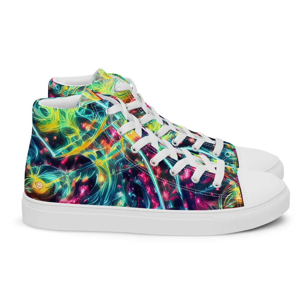 Afterdark Aurora on Women's High Top Canvas Shoes — Right