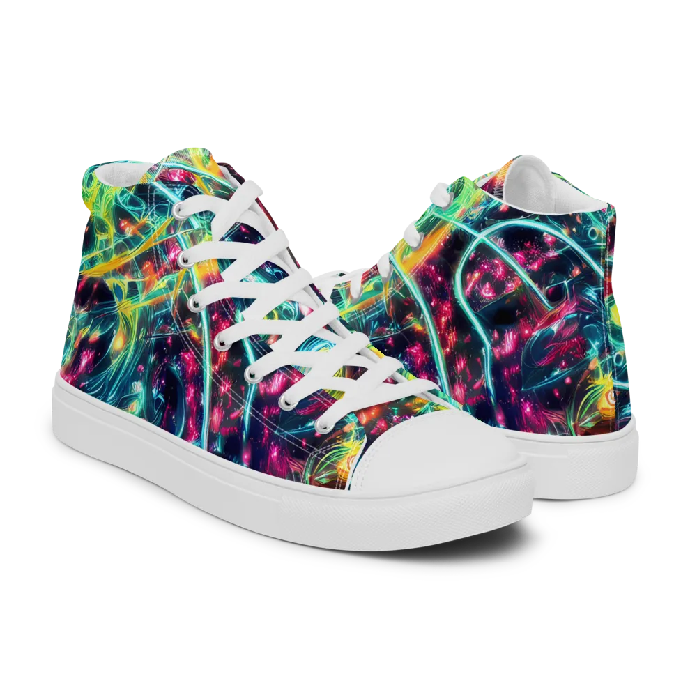 Afterdark Aurora on Women's High Top Canvas Shoes — Right