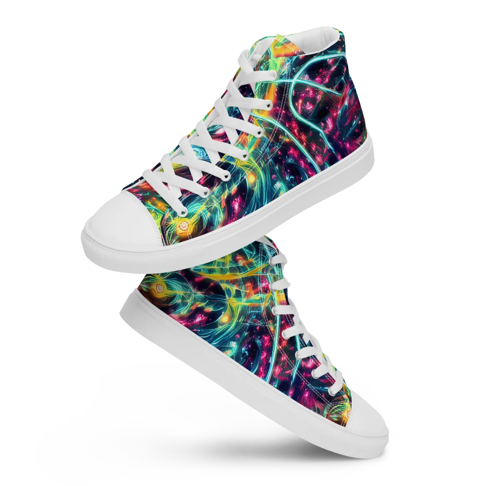 Afterdark Aurora on Women's High Top Canvas Shoes — Front