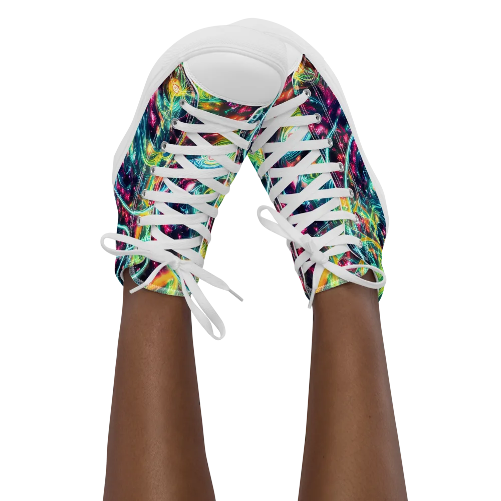 Afterdark Aurora on Women's High Top Canvas Shoes — Front