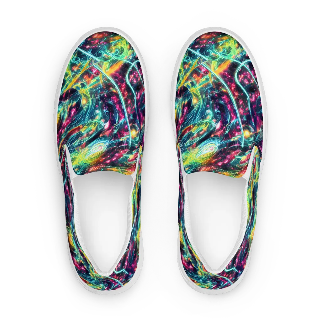 Afterdark Aurora on Men's Slip-On Canvas Shoes — Front