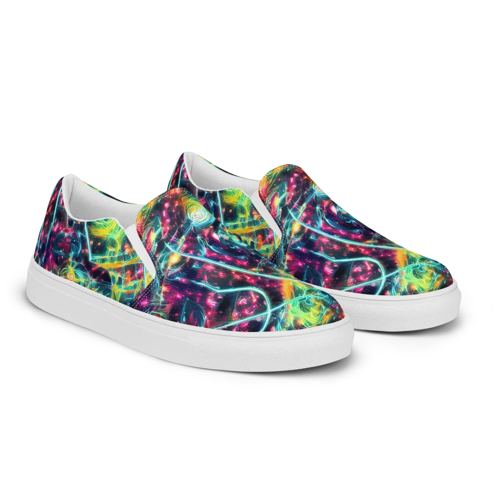 Afterdark Aurora on Men's Slip-On Canvas Shoes — Right Front
