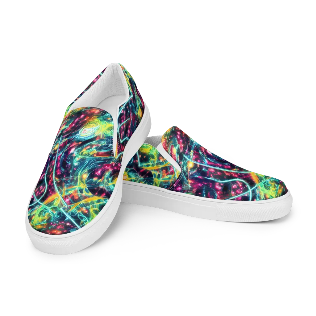 Afterdark Aurora on Men's Slip-On Canvas Shoes — Left Front