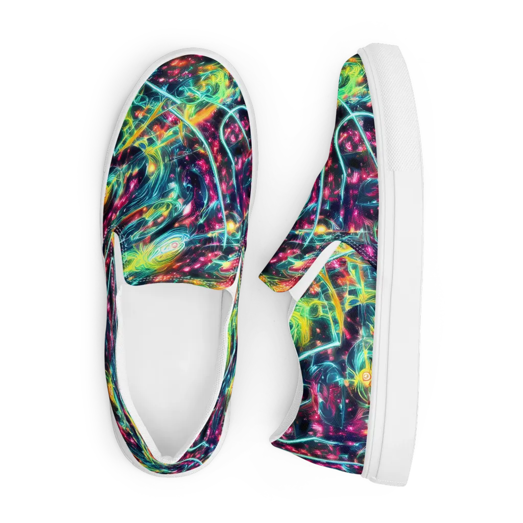 Afterdark Aurora on Men's Slip-On Canvas Shoes — Front