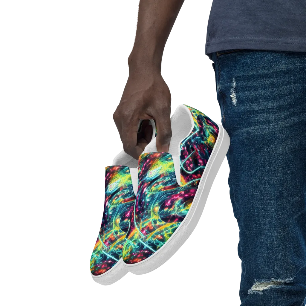Afterdark Aurora on Men's Slip-On Canvas Shoes — Left Front