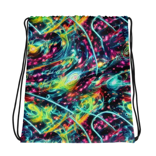 Afterdark Aurora on a Drawstring Bag