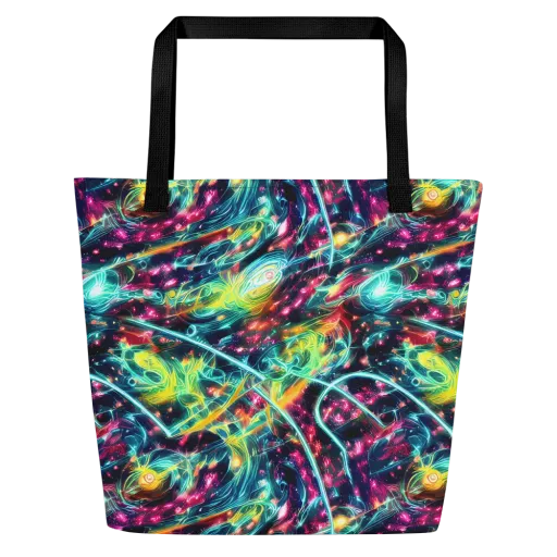 Afterdark Aurora on a Large Tote Bag W/ Pocket