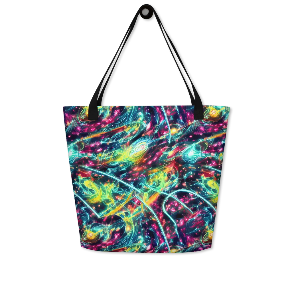 Afterdark Aurora on Large Tote Bag W/ Pocket — Front
