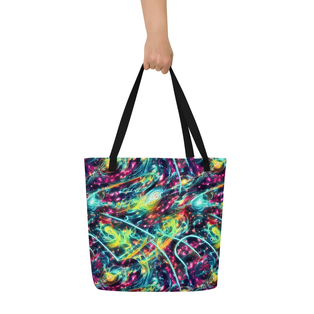 Afterdark Aurora on Large Tote Bag W/ Pocket — Front