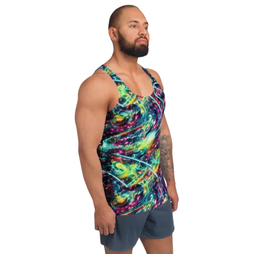Afterdark Aurora on a Men's Tank Top