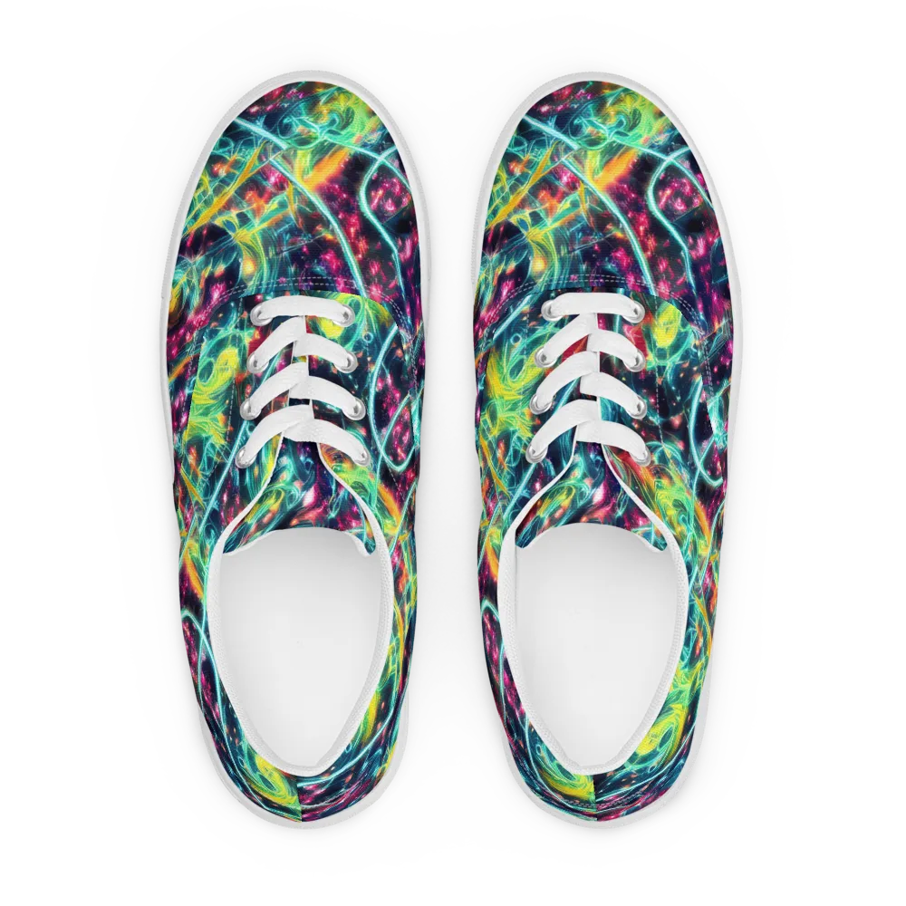 Afterdark Aurora on Men's Lace-Up Canvas Shoes — Front
