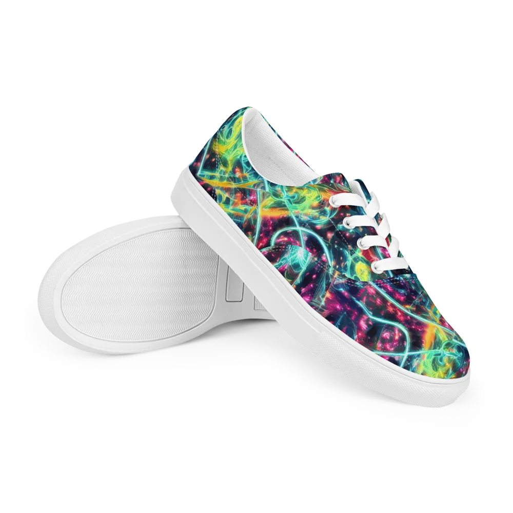 Afterdark Aurora on Men's Lace-Up Canvas Shoes — Right Front