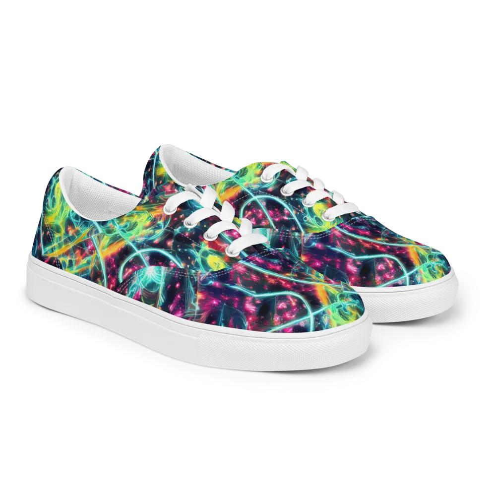 Afterdark Aurora on Men's Lace-Up Canvas Shoes — Right Front