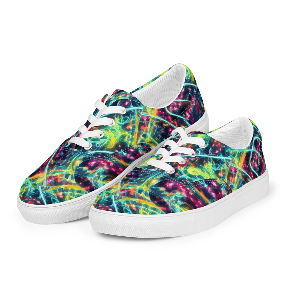 Afterdark Aurora on Men's Lace-Up Canvas Shoes — Left Front