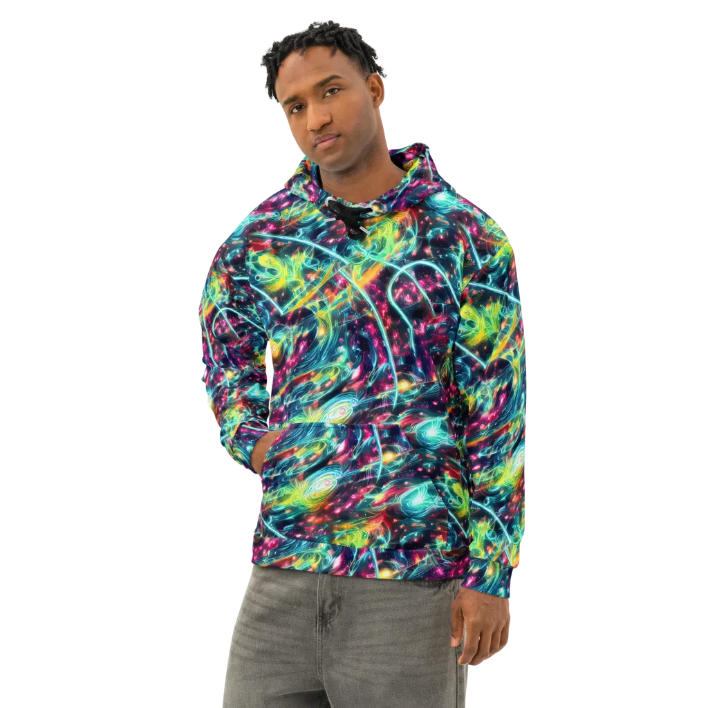 Afterdark Aurora on Cotton Hoodie — Left Front