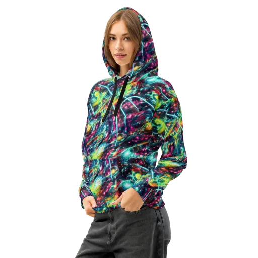 Afterdark Aurora on a Cotton Hoodie