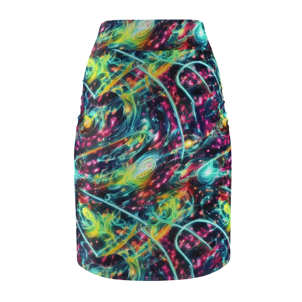 Afterdark Aurora on Pencil Skirt — Back