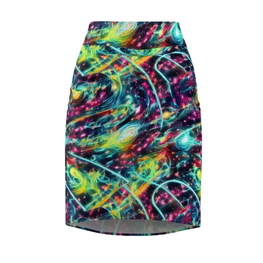 Afterdark Aurora on a Pencil Skirt