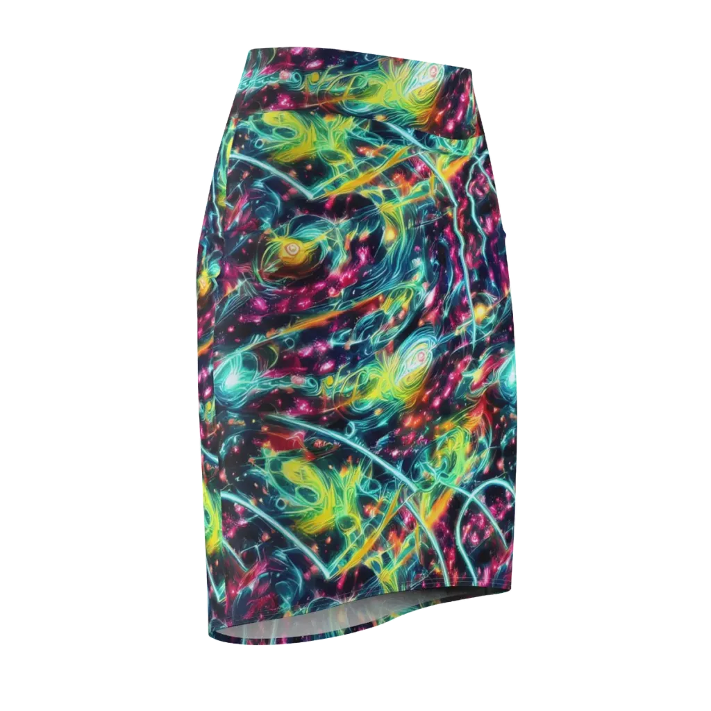 Afterdark Aurora on Pencil Skirt — Front Side