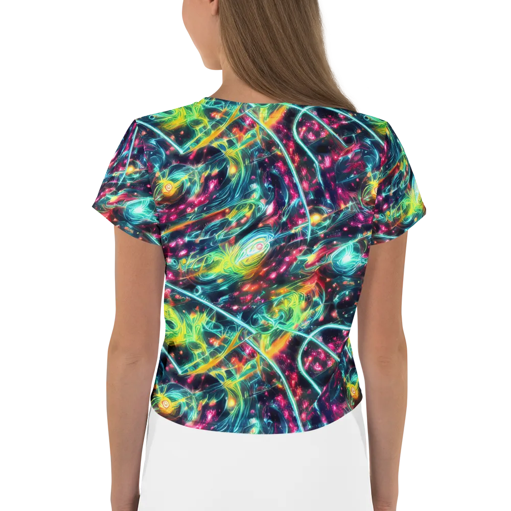 Afterdark Aurora on Crop Tee — Back