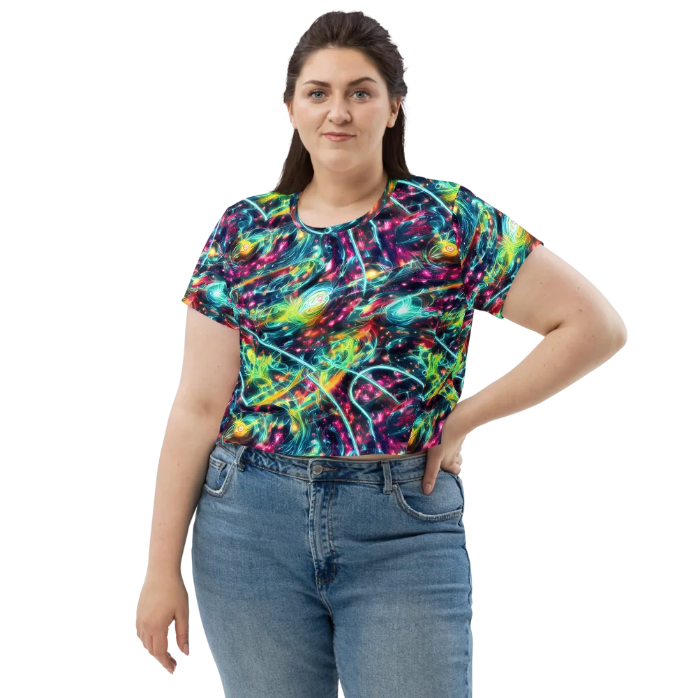 Afterdark Aurora on Crop Tee — Front
