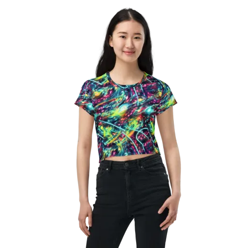Afterdark Aurora on a Crop Tee
