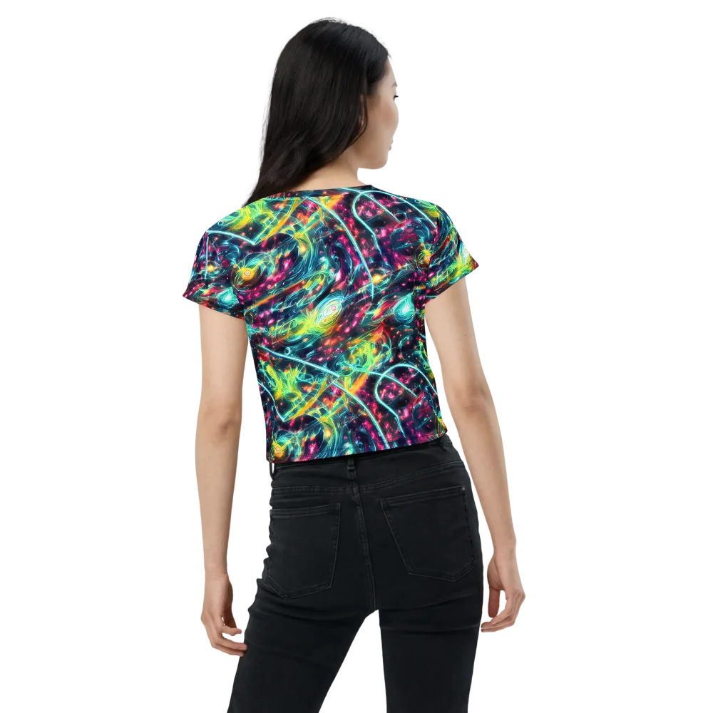 Afterdark Aurora on Crop Tee — Back