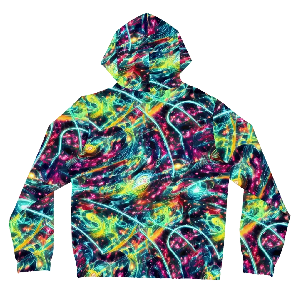 Afterdark Aurora on Women's Full-Zip Hoodie — Back