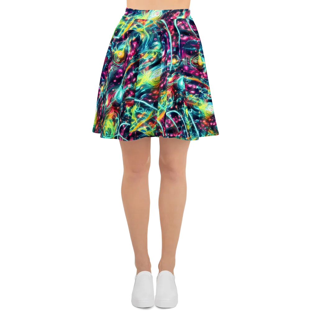 Afterdark Aurora on Skater Skirt — Front