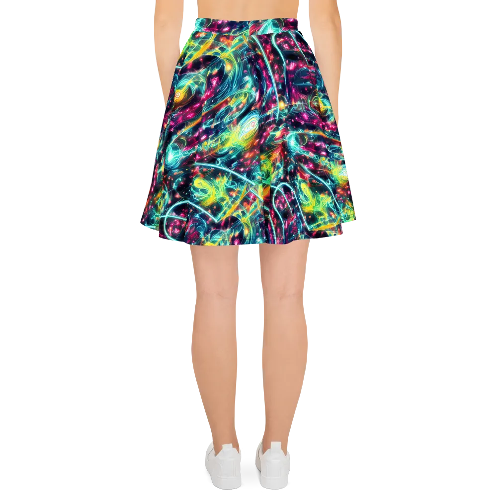 Afterdark Aurora on Skater Skirt — Back