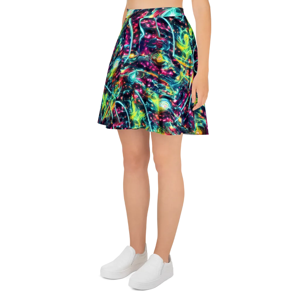 Afterdark Aurora on Skater Skirt — Left
