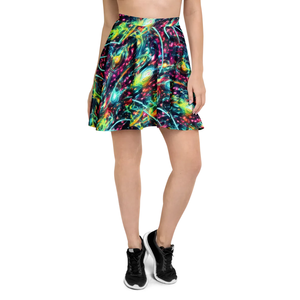 Afterdark Aurora on Skater Skirt — Front