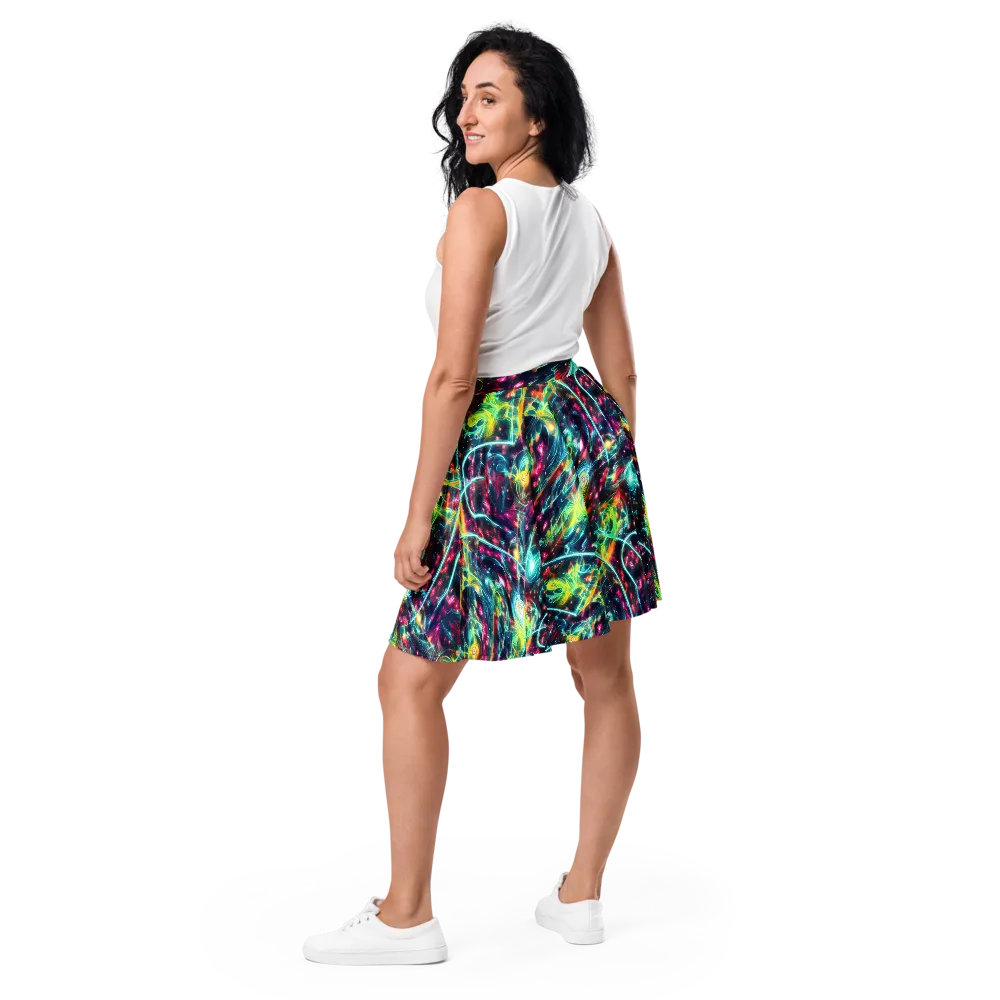 Afterdark Aurora on Skater Skirt — Back